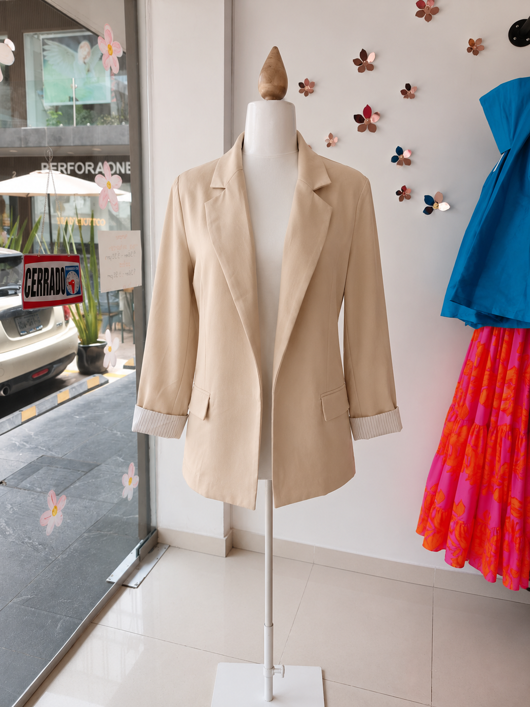 Blazer lino Love beige