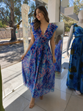 Maxi Clothing floreado azul