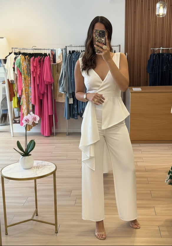Chicways blanco moño lateral